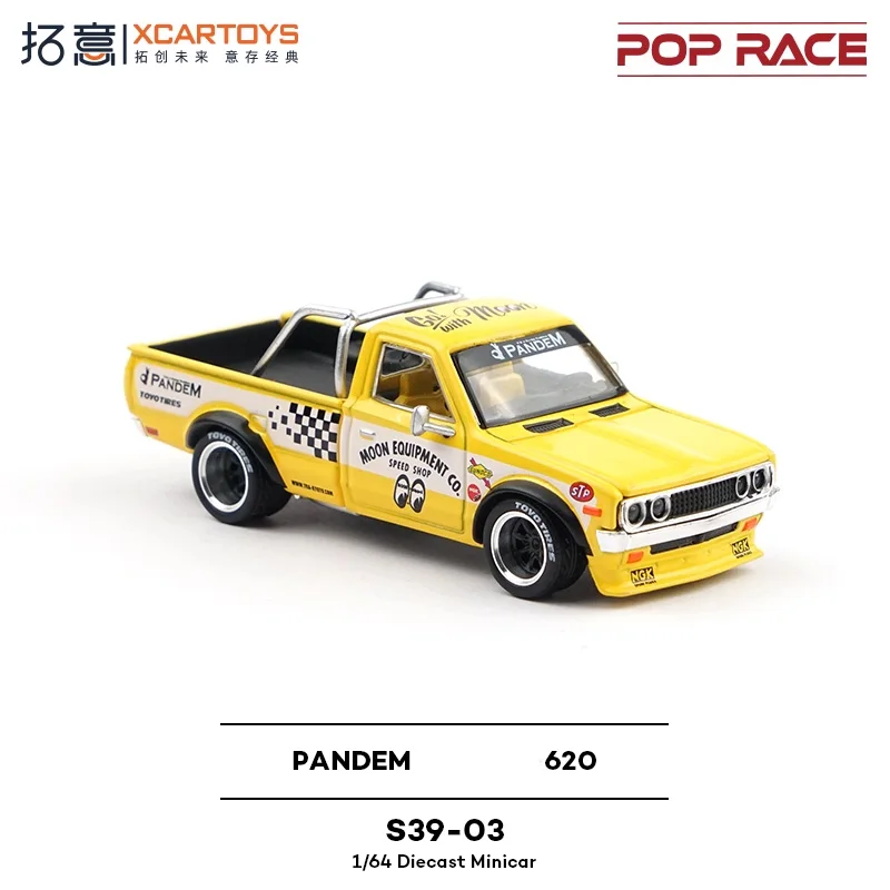 Xcartoys x POPRACE 1:64 PANDEM 620 Mooneyes 옐로우 픽업 다이캐스트 모델카