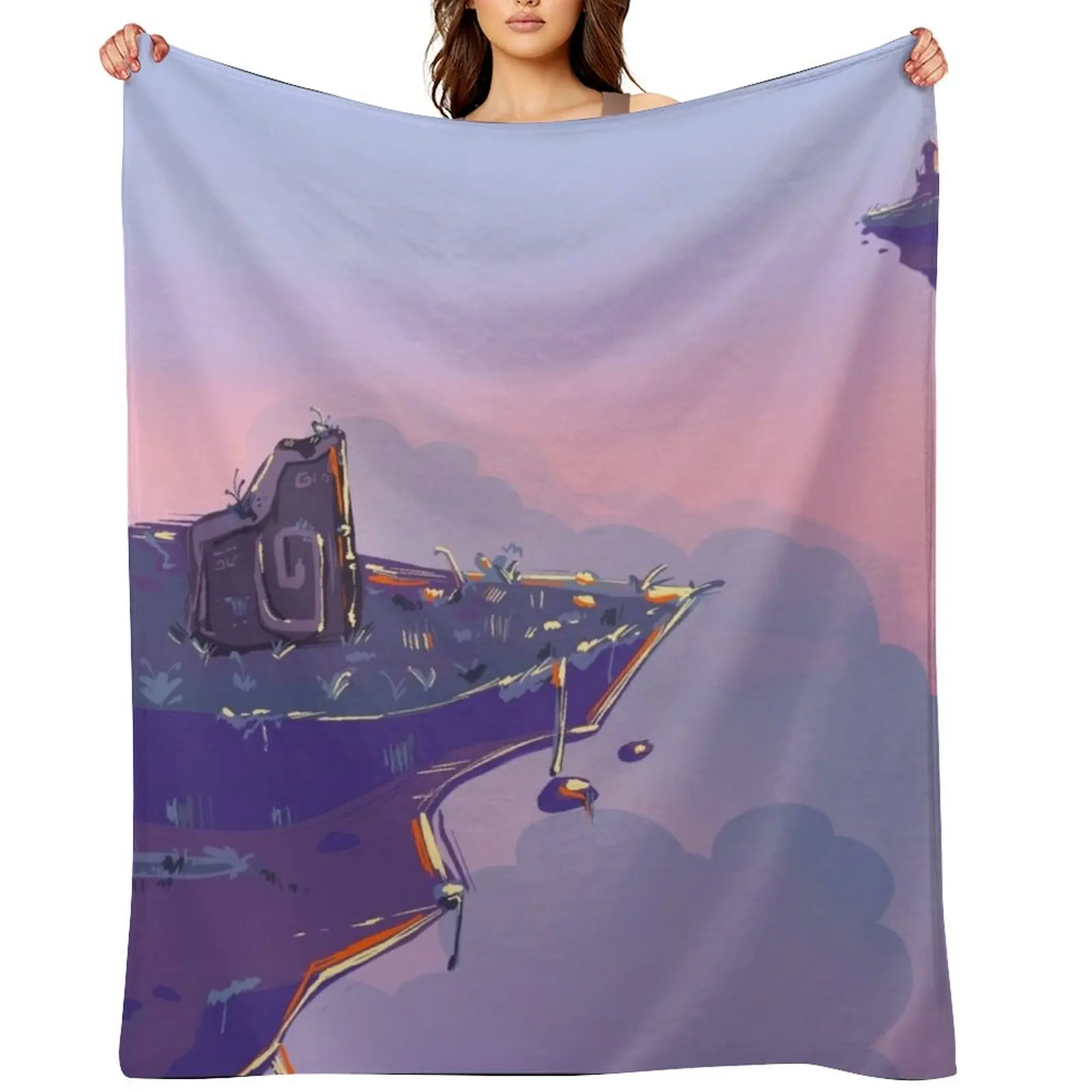 

Alarik the Elven Hero - Throw Blanket Softest Plaid on the sofa Picnic Decorative Sofa Blankets