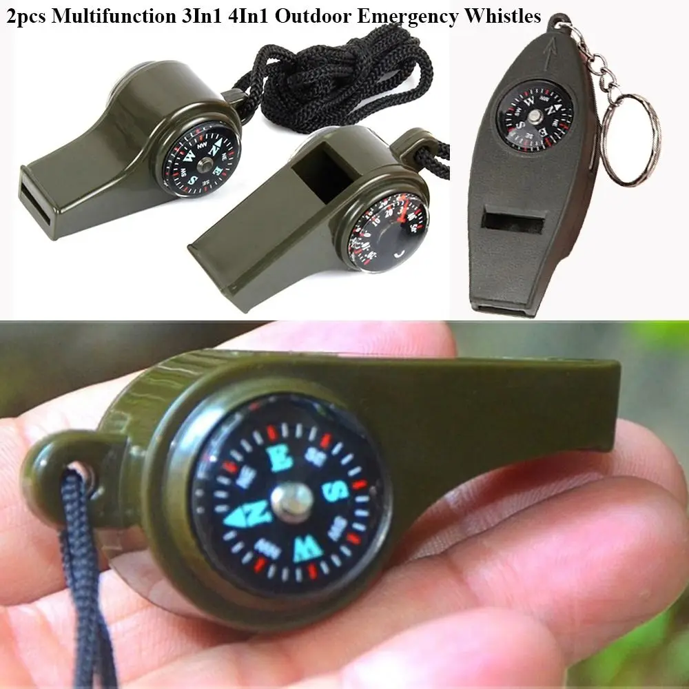 

Tools Thermometer Camping Hiking Accessories Mini Compass 3in1 4in1 Compass Multifunction Whistle Outdoor Whistle Compass