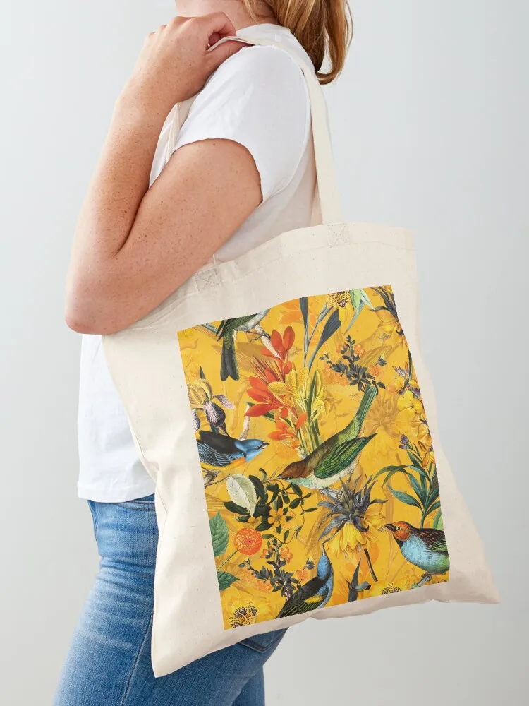 Pierre Joseph Redoute vintage flowers and hummingbirds nostalgic Botanical Garden pattern Tote Bag women bag tote bag