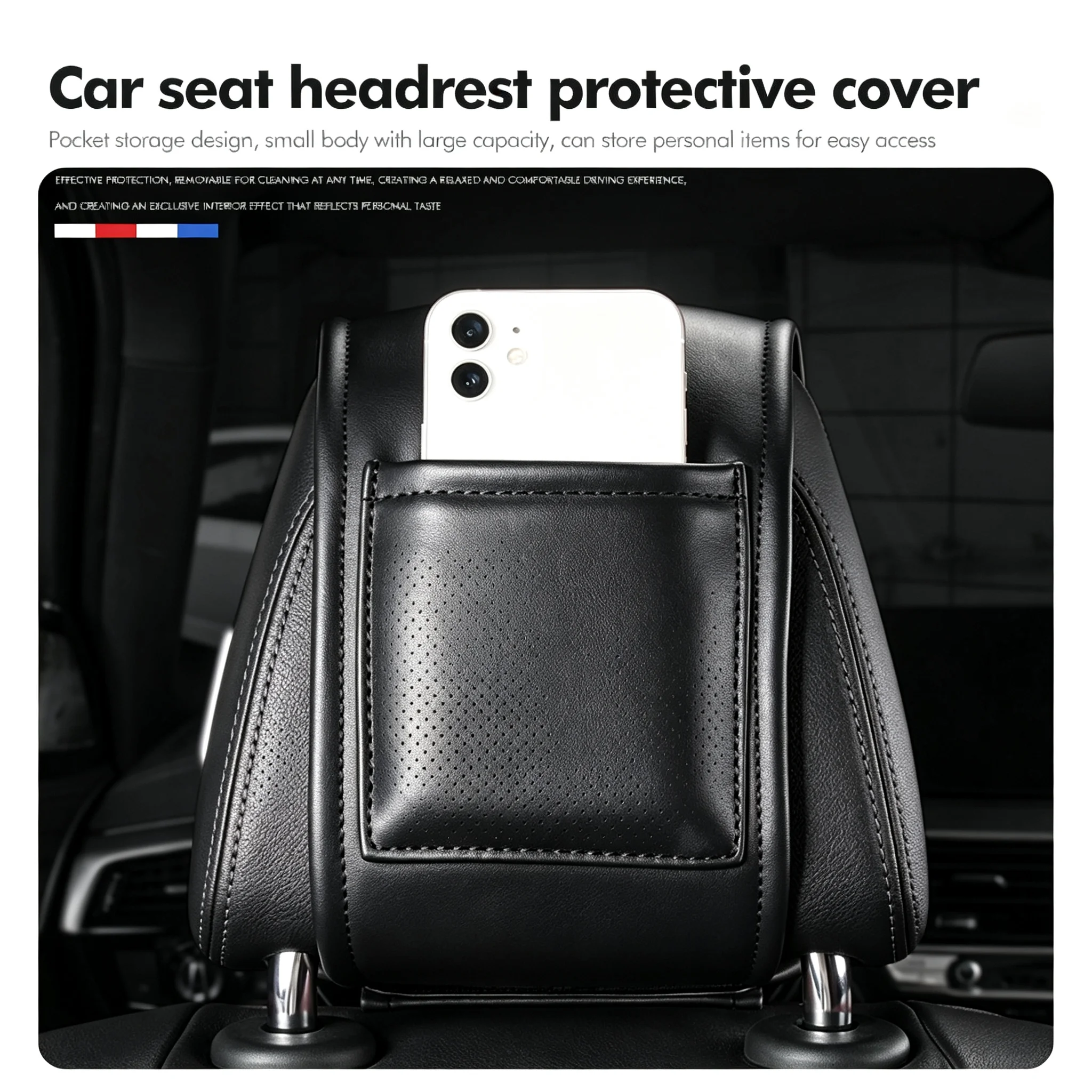PU Car Seat Headrest Cover For Honda Civic Accord Jazz Fit CRV Odyssey City Pilot Vezel Universal Auto Styling Decor Accessories