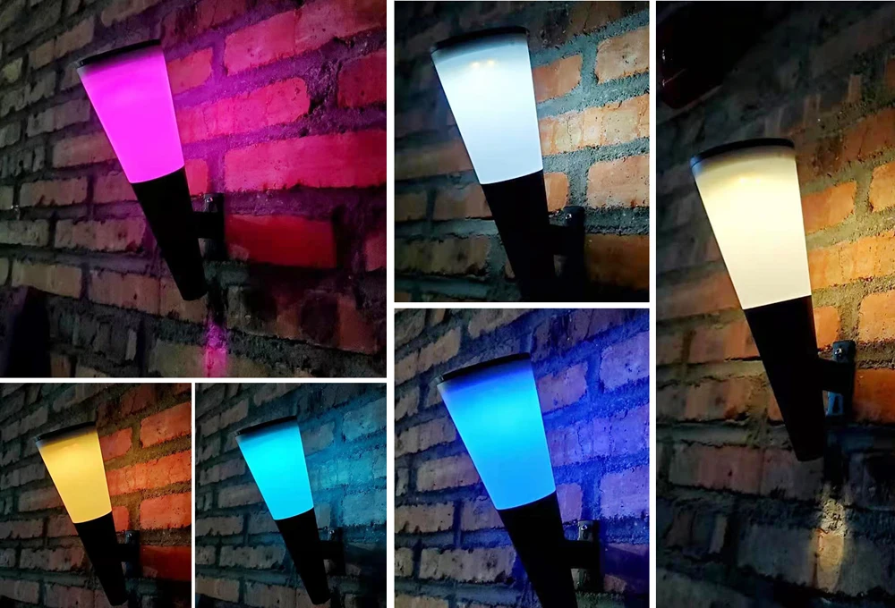 Impermeável Solar Power LED Wall Light, Sensor de luz exterior