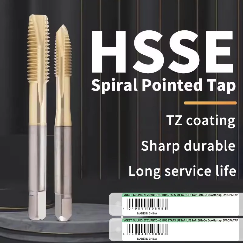 

ZUANTONG HSSE-M35 JIS Standard TiAIN Coating Spiral Pointed Tap M11 M12 M13 M14 M16 M18 M20 M22 Machine Screw Fine Thread Taps
