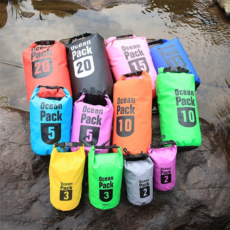 50x Outdoor Waterproof Dry Backpack Water Floating Bag Roll Sack for Kayaking Rafting Boating River Trekking Swimming Pool kayak