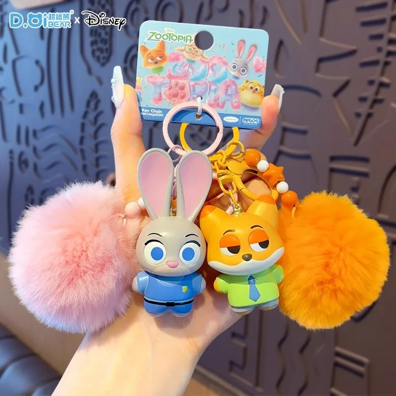 

Disney Zootopia Judy Nick Soft Doll Keychain Plush Doll Anime Peripheral Backpack Pendant Birthday Gifts for Boys and Girls
