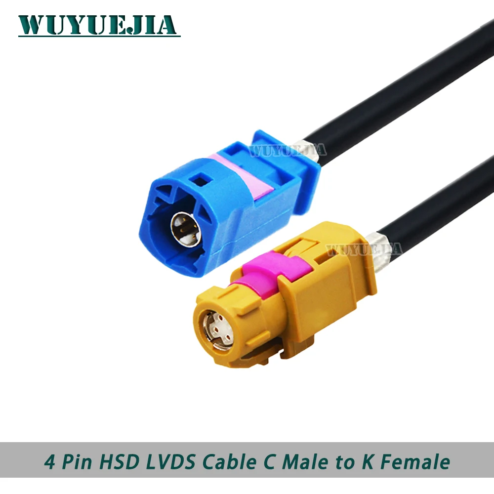 

LVDS HSD Blue C Plug to Curry K 4Pin Wire Video Line for VW BMW Audi Mercedes Car GPS Navigation Audio High-Speed Wiring Harness
