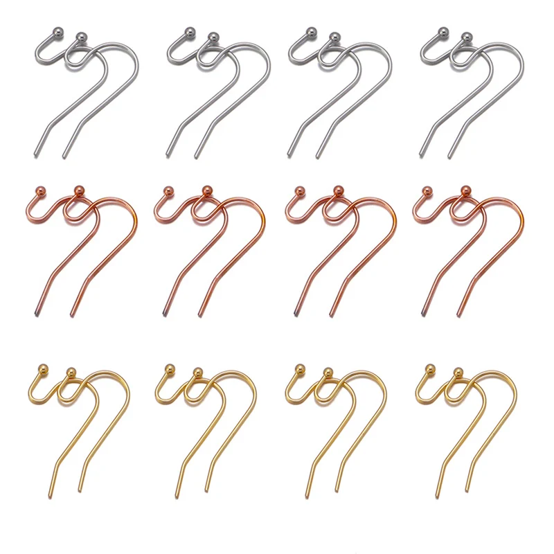 50 stücke Edelstahl Ohrring Haken Kugel Perlen Ohr Haken Earwire Für DIY Schmuck Handgemachte Ohrringe Erkenntnisse Zubehör