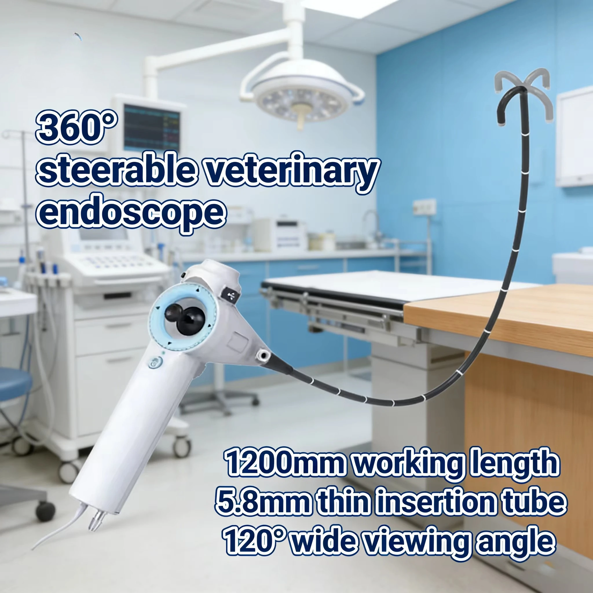 Handheld Medical Flexible Veterinary Portable for Animal Clinical Examination