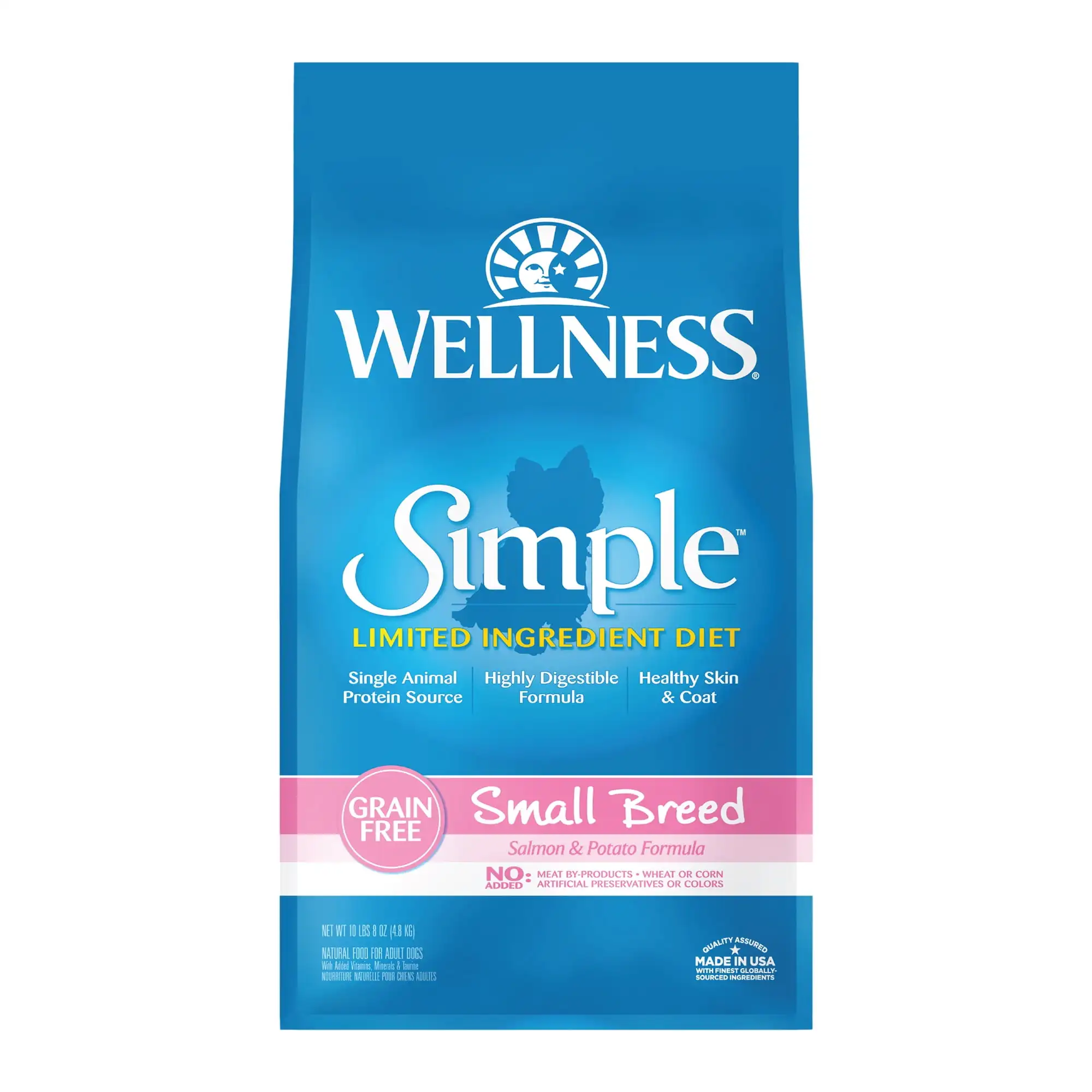 

Wellness Simple Natural Grain Free Limited Ingredient Dry Dog Food, Small Breed Recipe, 10.5lb Bag
