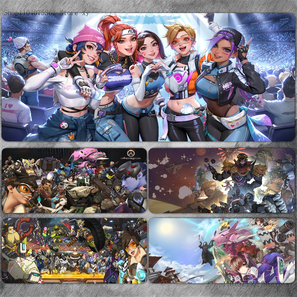 Overwatch Game Anime Mousepad Large Keyboard Desk Mat Gaming Mouse Pad LockEdge Non-slip Mat