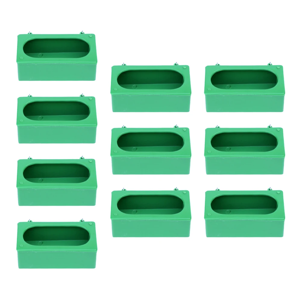 

10pcs Anti Splash Bird Feeder Durable Easy Clean Suitable for Parrot Budgie Cockatiel Pigeon Small Birds Food Dispenser Hanging