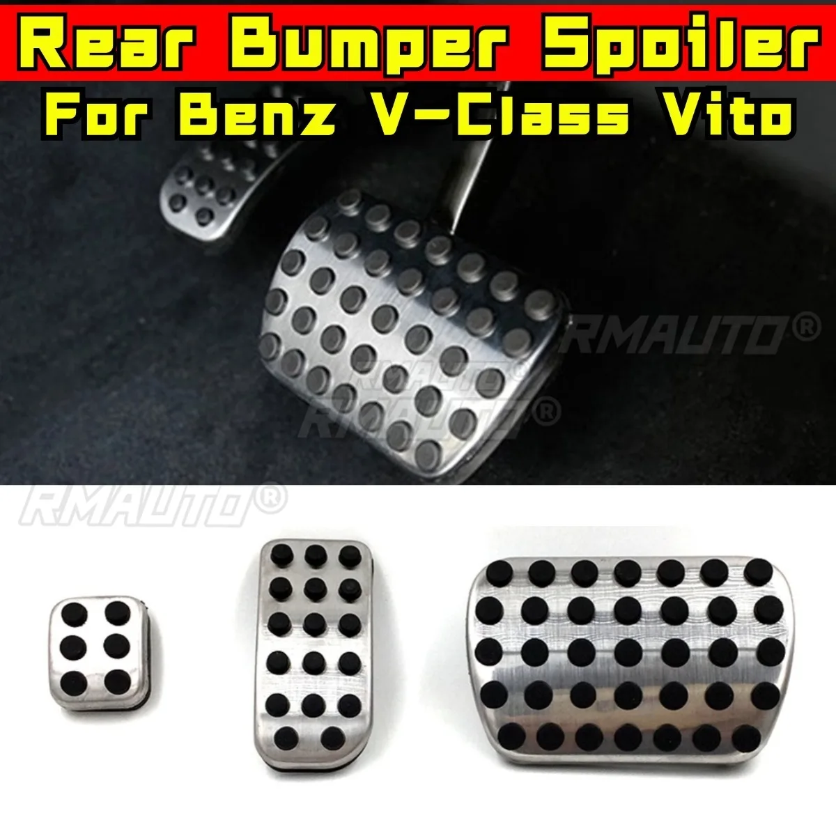 Car Pedal Pad Cover For Mercedes Benz V-Class Vito Body Kit Non-slip Stainless Steel Accelerator Brake Foot Pedals Exterior Part