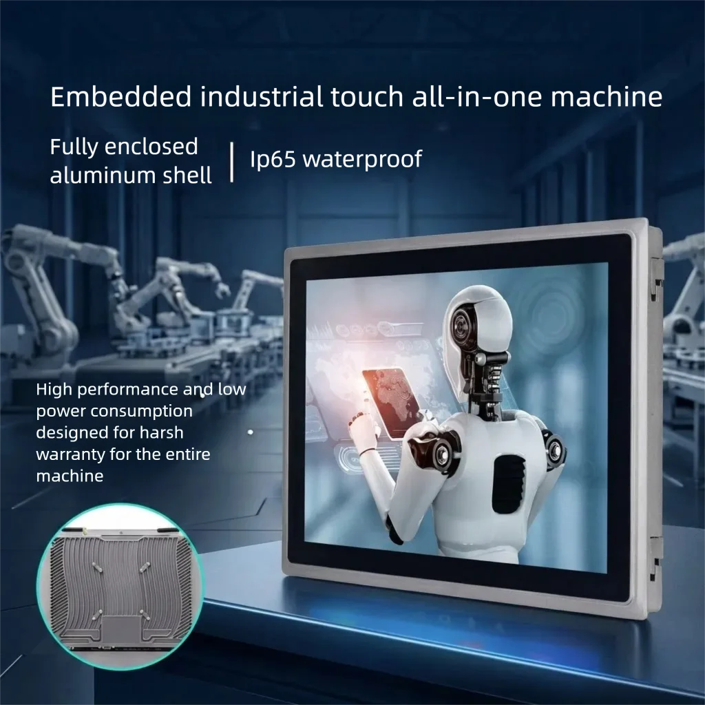 15 Inch Fanless Industrial Panel PC Windows Android Touchscreen Embedded Computer for Factory HMI