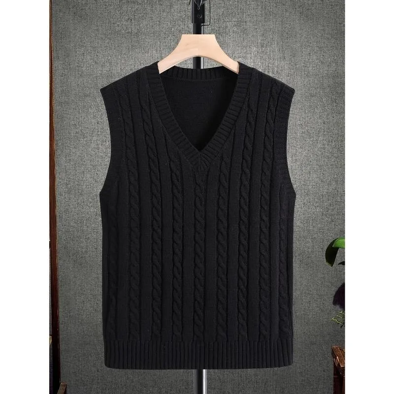 

Knitted V Neck Sweater Vest Women's Fashion Outerwear Spring Season Regular Length Inner Wear Other Material 100%