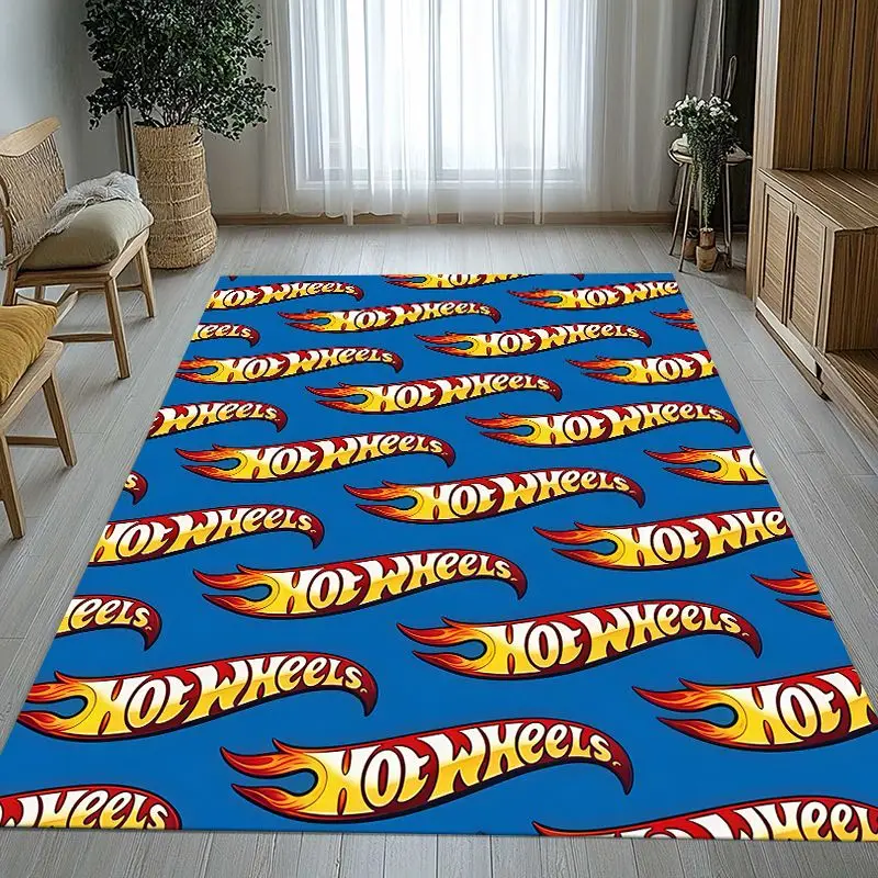 H-Hot Wheels Track Cityscape Racing Cartoon Soft Non-Slip Large Area Rug for Living Room,Bedroom Carpet Mat for Sofa,Home Decor