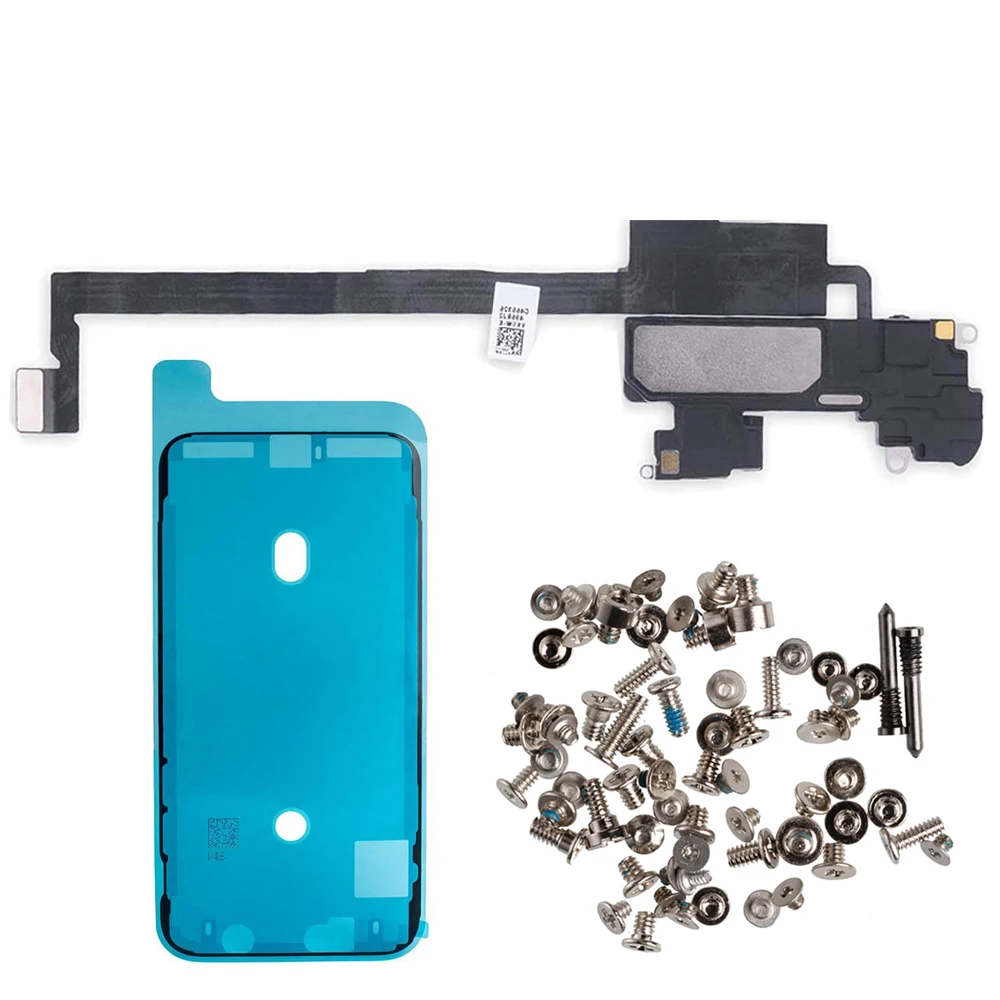 

Pop Earpiece Speaker Sound Flex + Waterproof Sticker Full Screws Set For IPhone 7 8 Plus X XR XS 11 Pro Max Top Ear Speaker