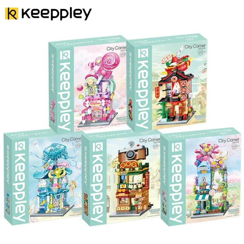 Keeppley Colorful Street View Tourism Season 4 Building Block Tide Play Surrounding Assembly Mobile Toy Pendant Model Collection