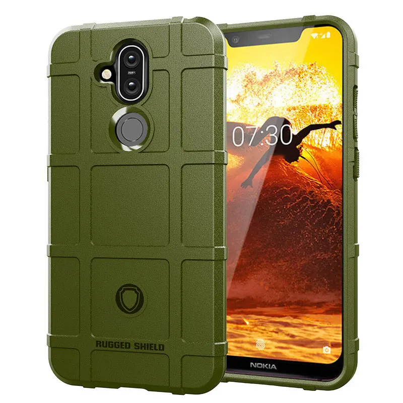 Armor Heavy Phone Case for Nokia 8.1 X7 Shockproof Matte Rubber Cover for nokia x7 Nokia8.1 Soft Silicone Shield Cases