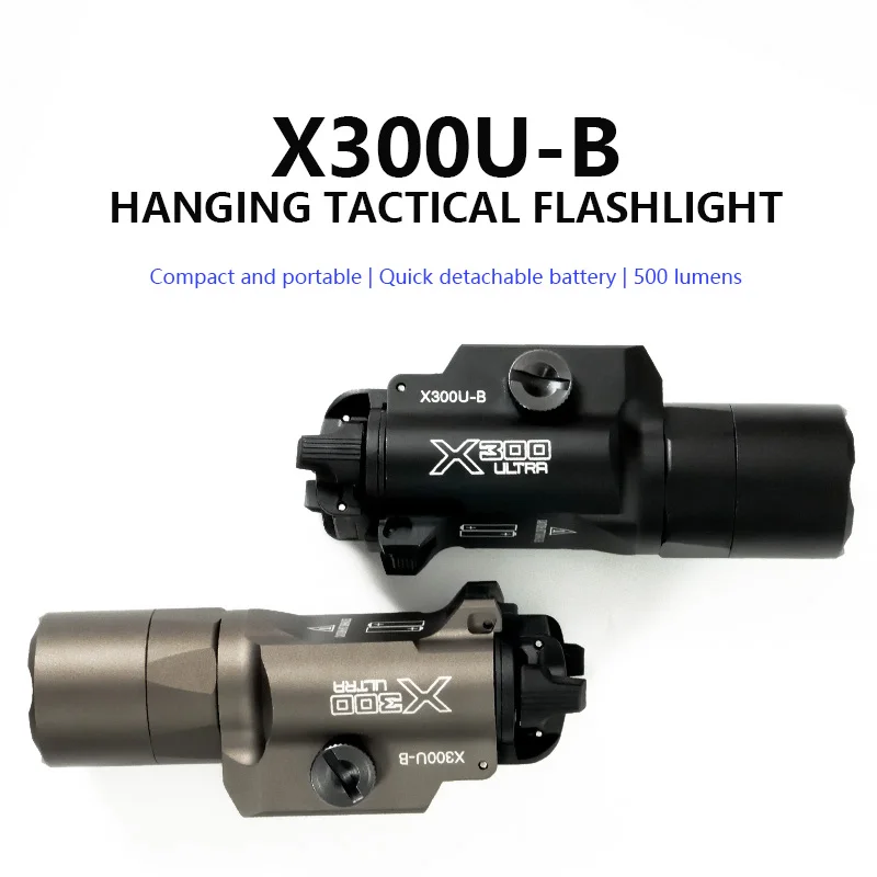 Tactical SF X300UB X300U-B X300U Metal Flashlight 1000 Lumen LED White Light Strobe Hunting X300 Scout Light Fit 20mm Rail Outdoor Lighting