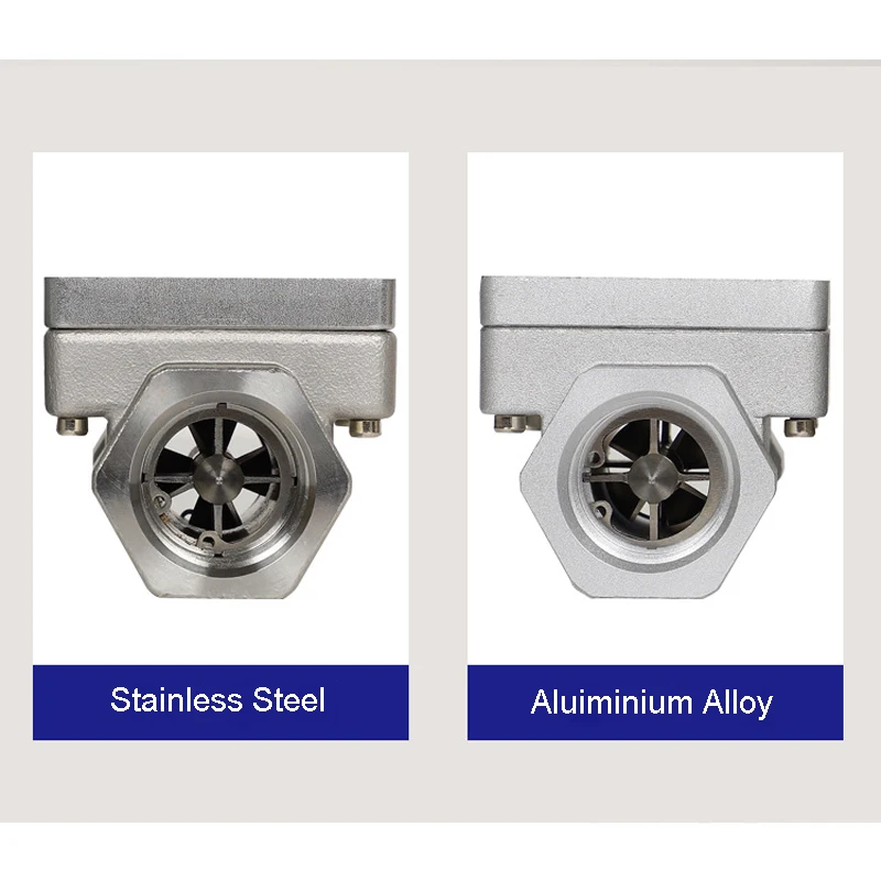 مقياس تدفق التوربينات الرقمي 10-1666 لتر/دقيقة لإمداد طاقة المحطة السائلة بواسطة مقياس تدفق البطارية