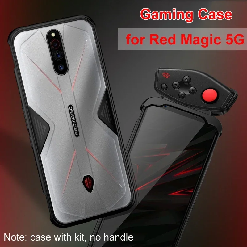 for Nubia Red Magic 5G Phone 6.65 inch Case Accessories Soft Anti-knock Silicon PC Breathable Transparent Gaming Cover Funda