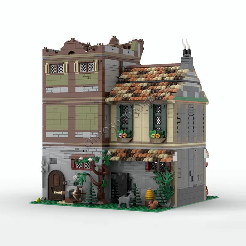 3161 個 MOC シティストリートビューモジュラーハードウェアと食料品店ビルディングブロック DIY 教育組み立て子供のおもちゃ誕生日プレゼント