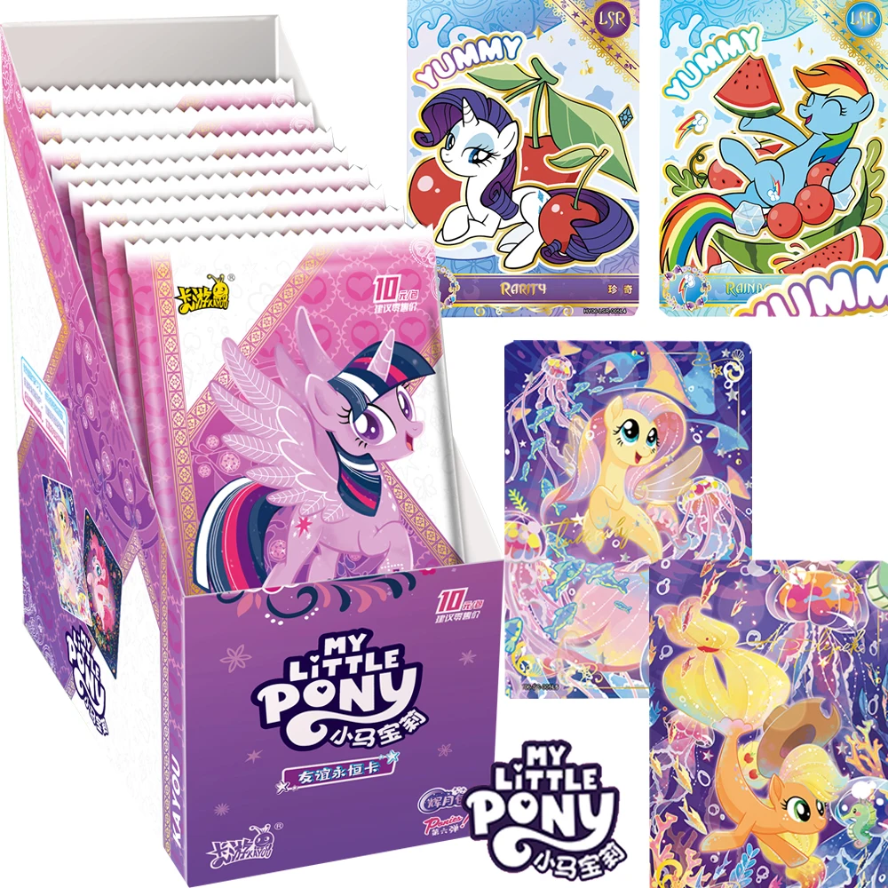 Genuine KAYOU My Little Pony Cards Anime Protagonist Twilight Sparkle Applejack Comic Adventure World Story Cards Kid Love Gift