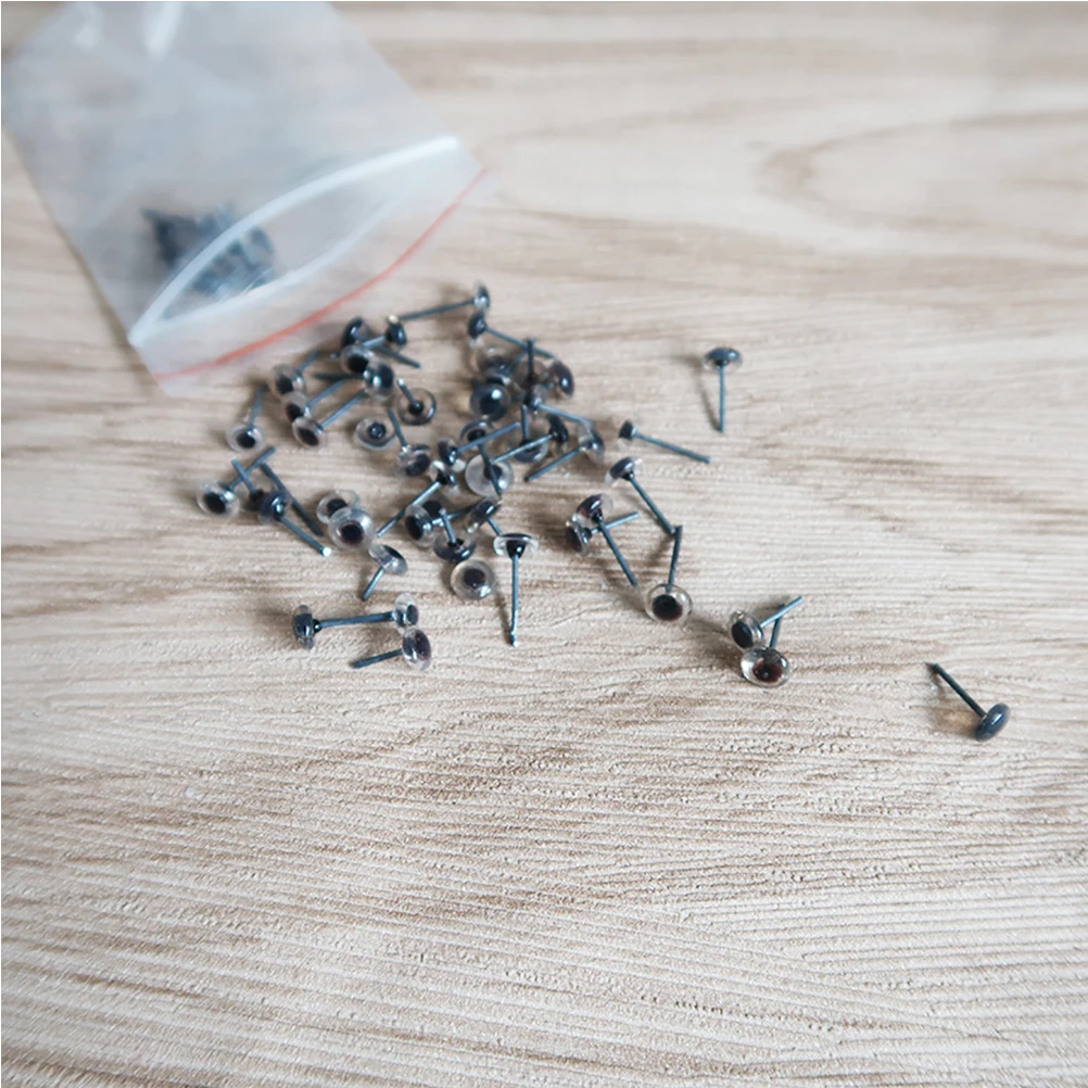 

200 Pairs DIY Animal Eyes Transparent Eye Plastic Eye for DIY Scrapbooking Crafts Projects- 3MM