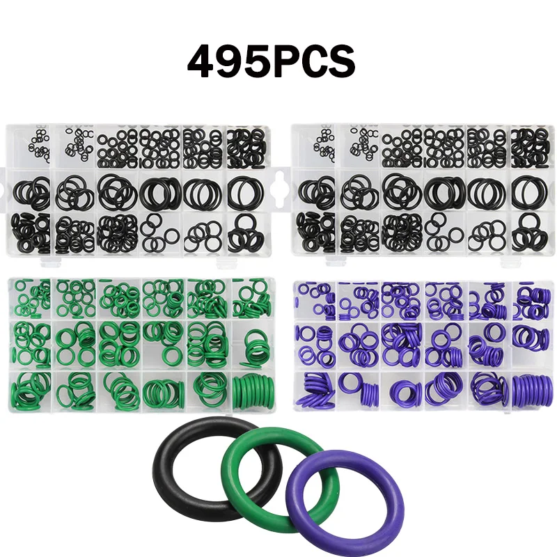 

495pcs Rubber O Ring Washer Seals Gasket Metric Seals NBR Sealing O-rings Nitrile Washer Watertightness Assortment Set