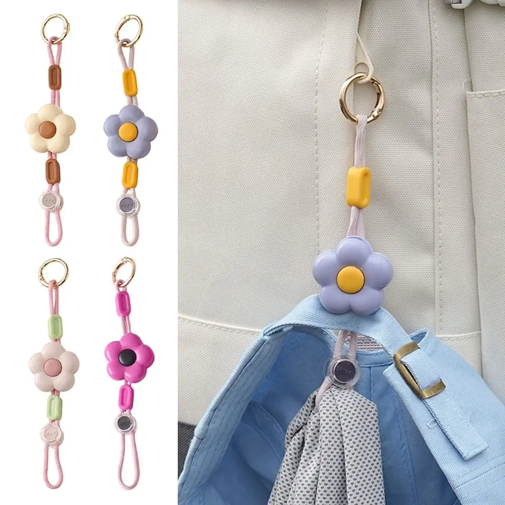 

Gifts Portable Flower Hat Clip Anti-Loss Hat Artifact Backpack Charm Adjustable Rope Lock Water Bottle Strap Travel Hat Rack