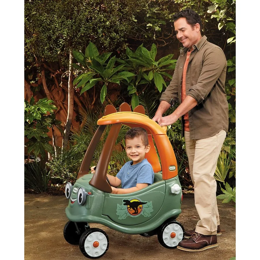 T-Rex Cozy Coupe by Dinosaur Ride-On Car for Kids, Multicolor Large
