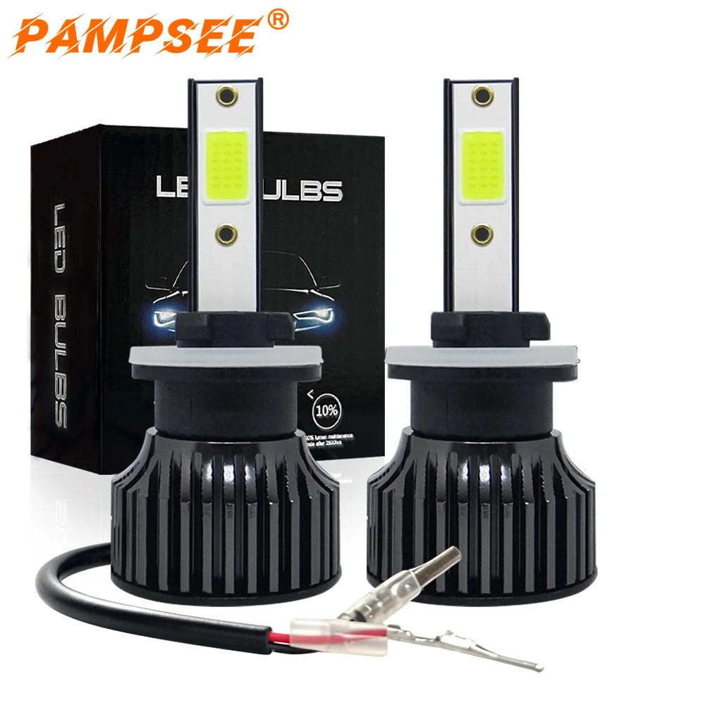 2Pcs H4 Led Headlight Bulb H7 H8 H9 H11 H3 9005 9006 6000K 3000K Green Car Fog Light Bulbs 16000LM High Lumens 12V‑24V Universal