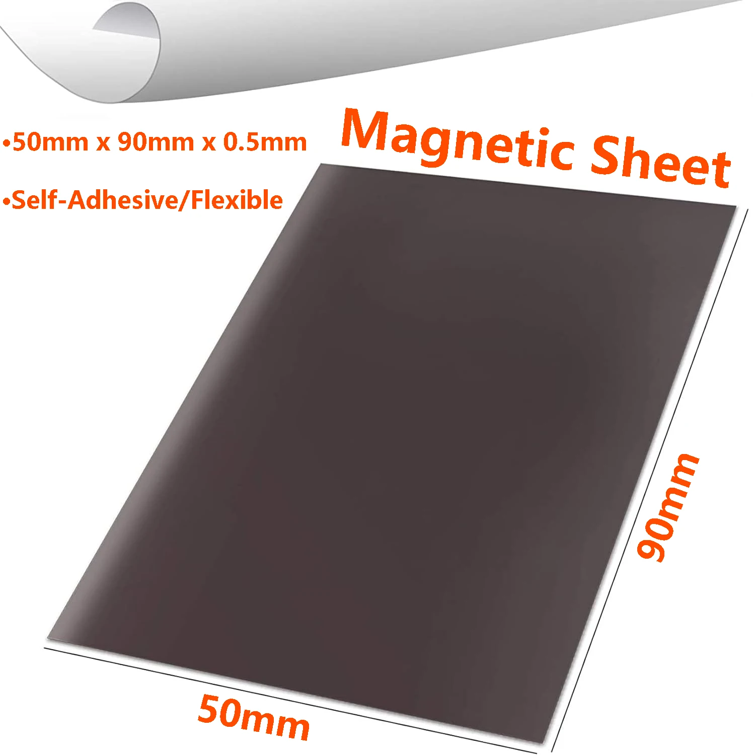 Flexible Magnetic Sheet with Self-Adhesive Backing Rubber Magnet Sheet for Decor Crafts Stickers Fridge Magnet Photo Storage DIY