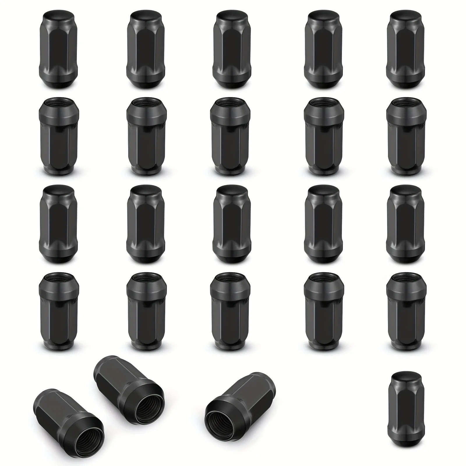 

Спецификация M14*1,5 19 мм в диаметре высотой 45 мм 1909S-L45-BK Черные колесные гайки из 24 упаковок, сверхмощная коррозия