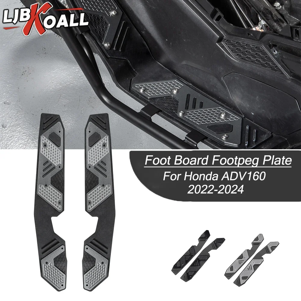 For Honda ADV160 2022-2025 Motorcycle Non-slip Pedal Footrest Footboard Step Floor Boards Pegs Plate ADV 160 Accessories