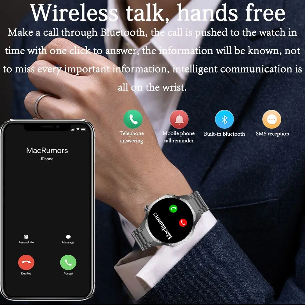 Für Huawei GT5 PRO Smart Watch Männer Version AMOLED HD Bildschirm Uhr 4 Pro Verbesserte BT Anruf GPS NFC Kompass Herzfrequenz Smartwatches