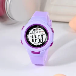 OHSEN Kids Sport Watches 50M Waterproof Purple Silicone Electronic Wristwatch Digital Children Watch For Boys Girls Gift