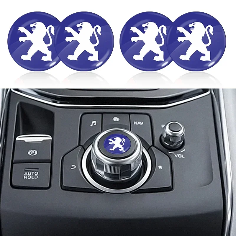 

15mm Car Key Badge Emblem Replacement Car Key Stickers For Peugeot 407 3008 307 308 206 508 208 207 607 106 301 408 5008 308