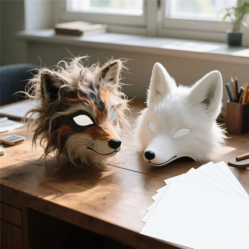 ABKS-마스크 모피 코스프레 소품 Fursuits 20 Pcs 플라스틱 PVC 흰색 메쉬 시트 방수 인쇄용 조각 용품