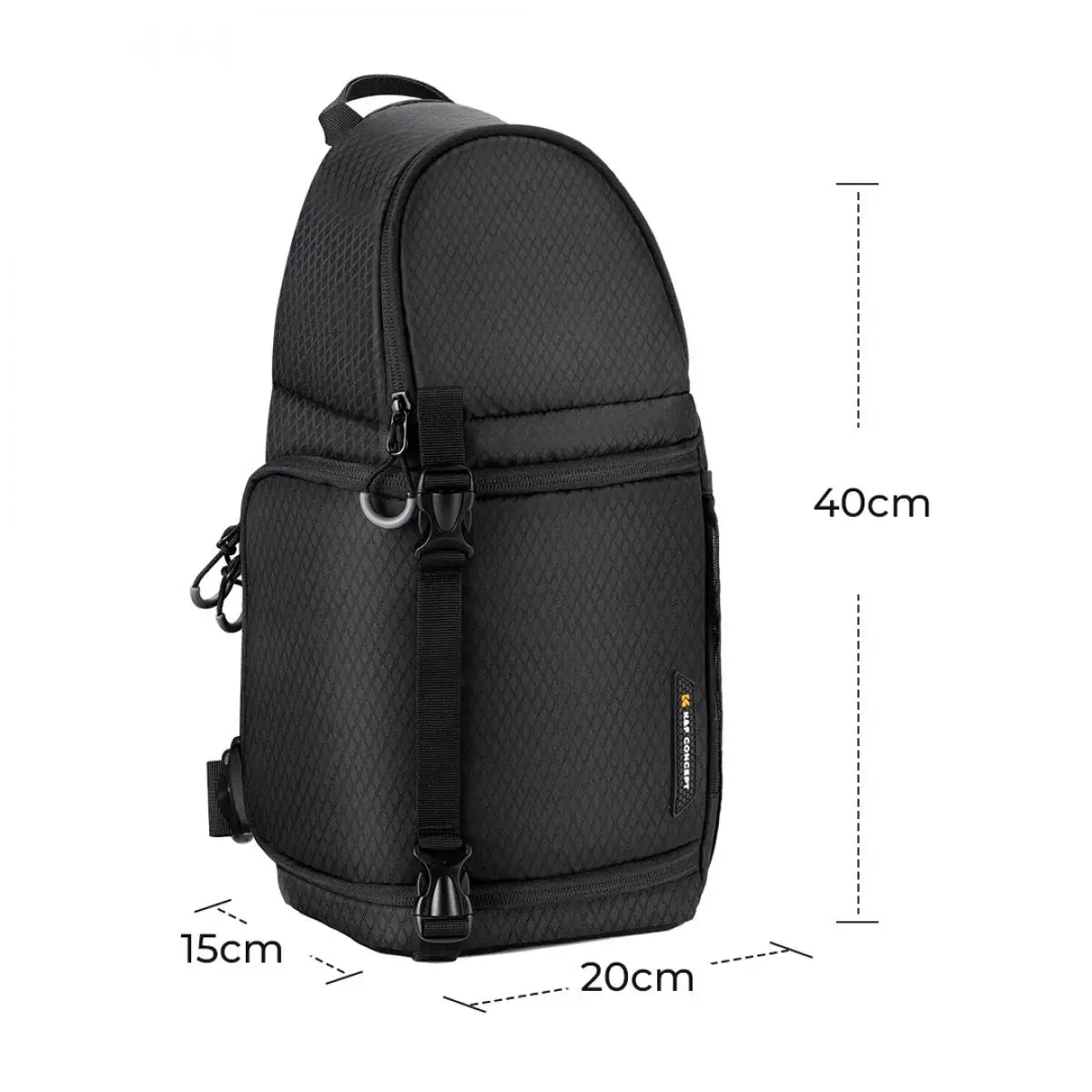 K&F Concept 10L Camera Sling Bag Schoudertas Waterdichte Camera Crossbody Rugzak voor DSLR Camera Case met Statiefhouder