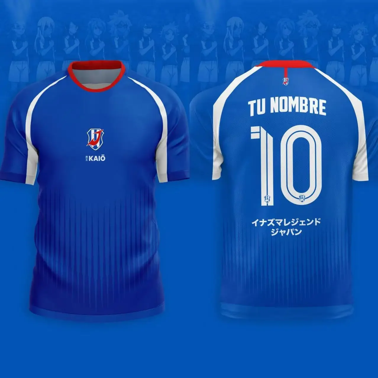 Japan Soccer Anime Jersey Inazuma Eleven Kaio Boys Girls Clothes Sports Casual Breathable Quick-Drying Oversized Daily Training image 2