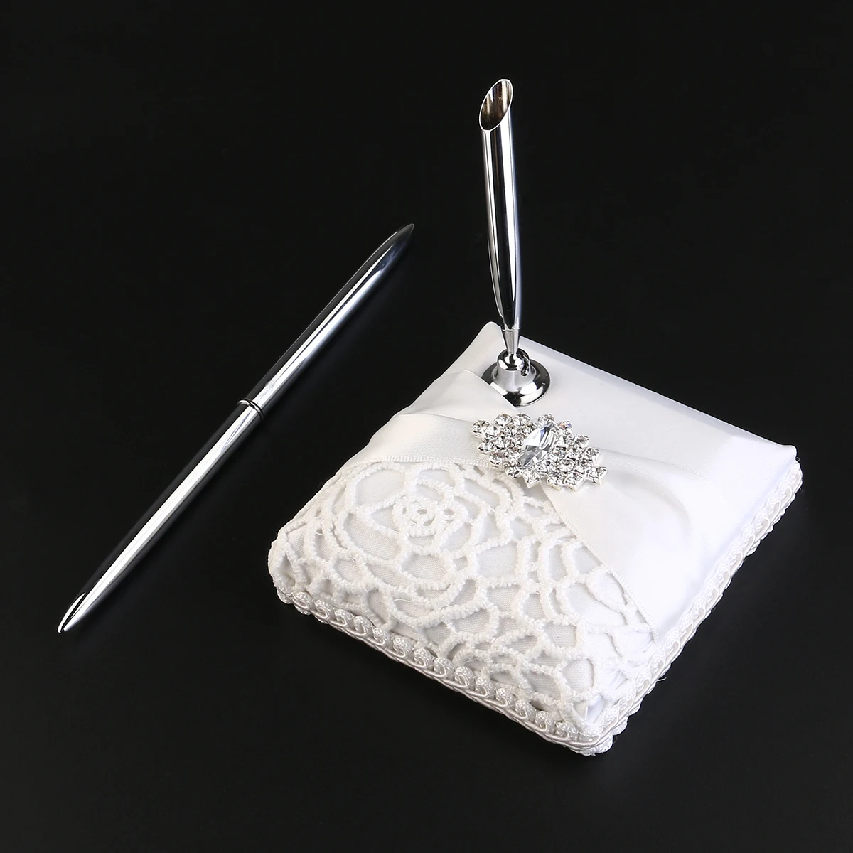 

Milk Silk Pen Holder Couples Guest Book Wedding Signature Table for Gift Package