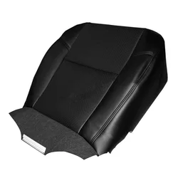 Car Front Driver Side Bottom Seat Cover Fit for Cadillac Escalade ESV EXT 2007 2008 2009 2010 2011 Black PU Leather