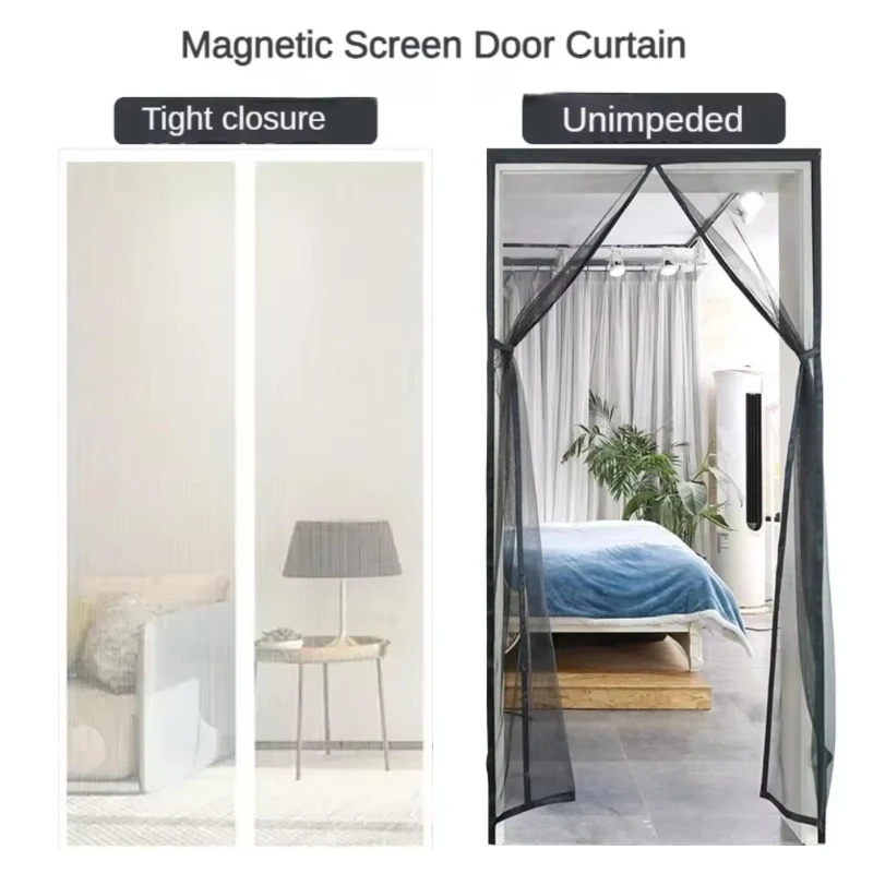 

Magnetic Screen Door Curtains Anti Mosquito Insect Fly Bug Automatic Closing Curtain Household Ventilation Door Window Shades