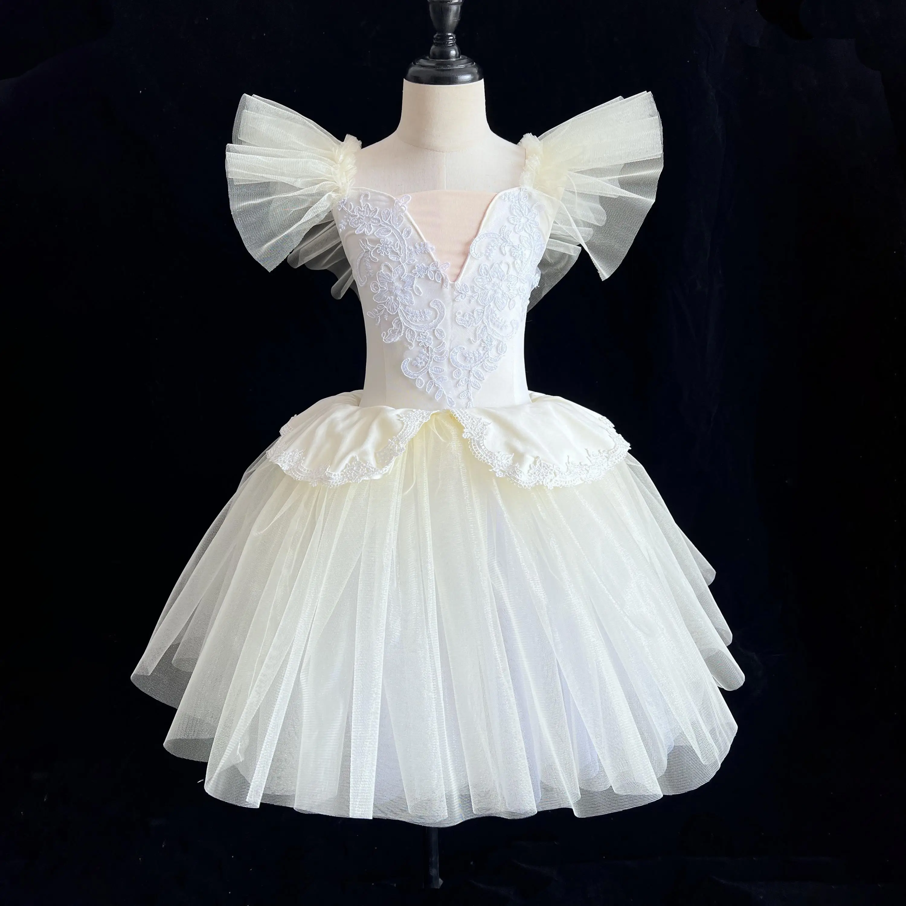 Jupe de Ballet professionnelle pour filles, Tutu Long, Cosumes de cygne, robe de danse de princesse, vêtements de spectacle