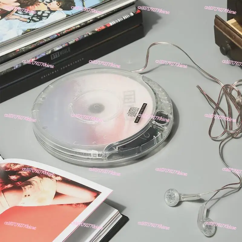 Fully Transparent CD Player Walkman Player Portable Album Headset USB Cable External Speaker