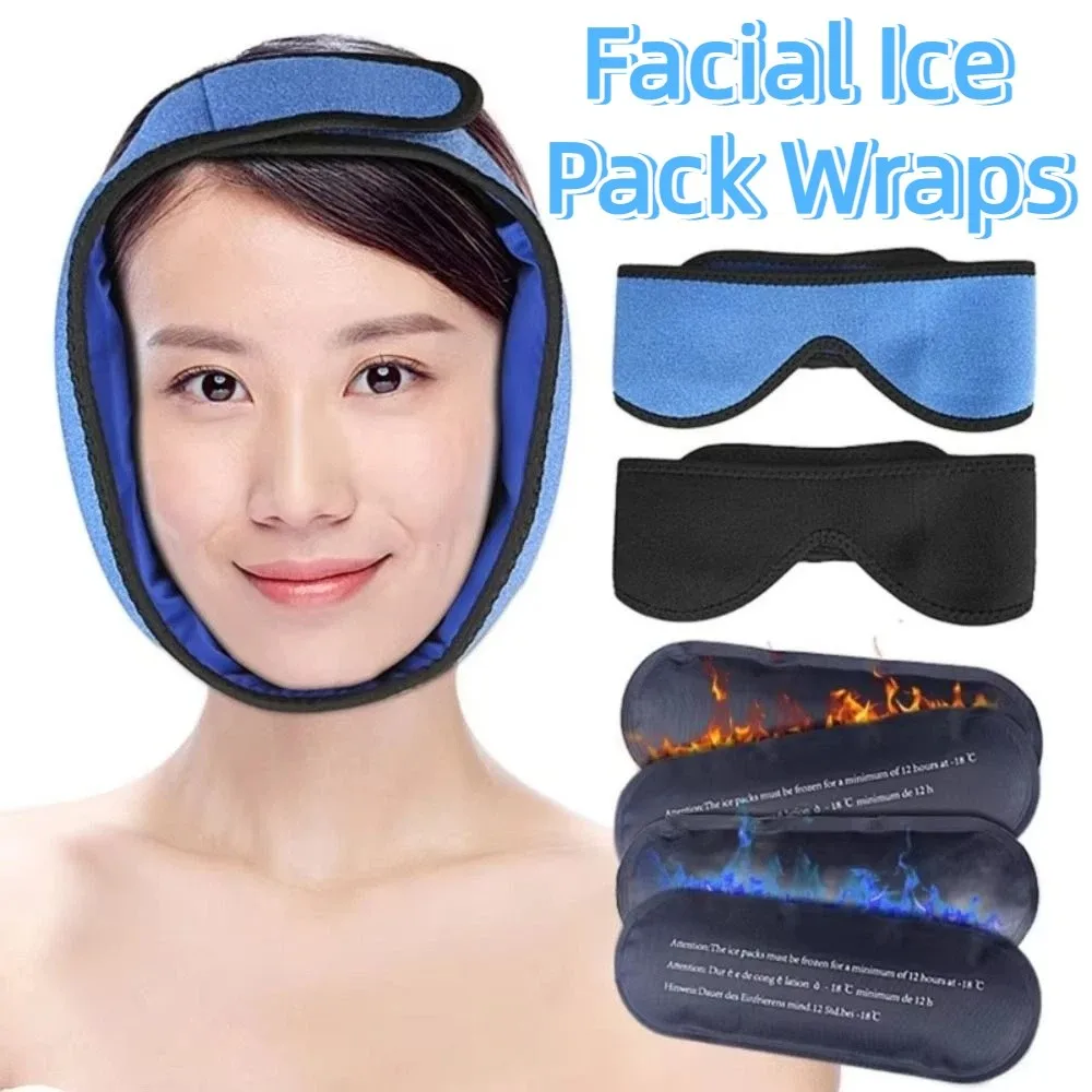 

Elastic Facial Ice Pack Wraps Relieve Swelling Toothache Relief Jaw Ice Pack Cold and Hot Comfortable