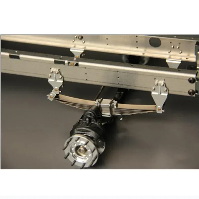 Simulação de suspensão dianteira do eixo de direção para peças 1/14 Tamiya RC Truck Scania MAN Benz