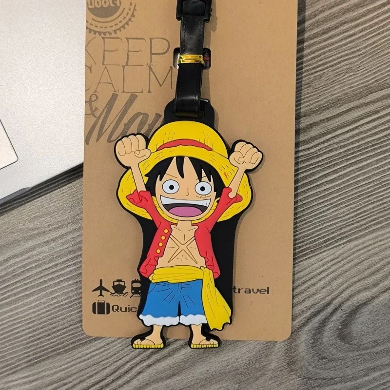 Japanese One Piece cartoon anime boarding check-in tag accessories Chopper Luffy Zoro luggage tag cute creative doll