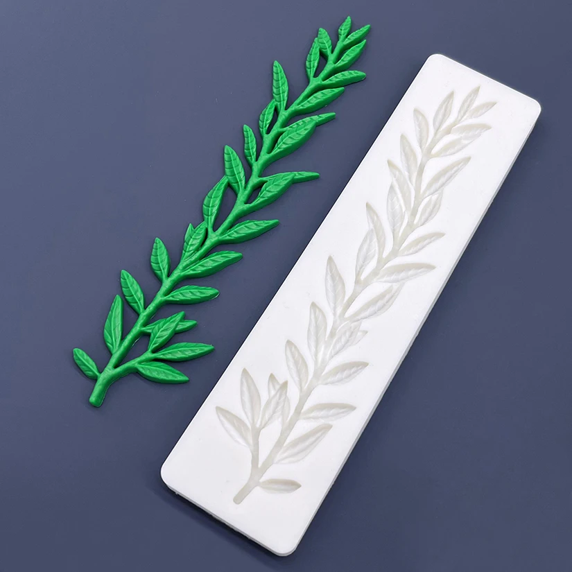 Leaf Branch Silicone Mold Sugarcraft Cupcake Baking Mold Fondant Cake Decorating Tools